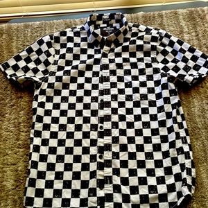 Hollister checkerboard button down shirt